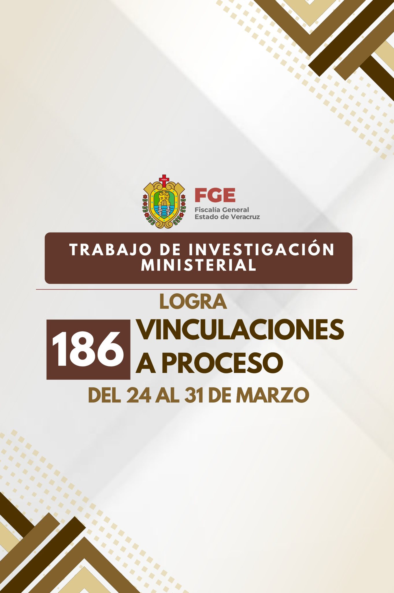 𝗔𝘃𝗮𝗻𝗰𝗲 𝗳𝗶𝗿𝗺𝗲 𝗰𝗼𝗻𝘁𝗿𝗮 𝗲𝗹 𝗱𝗲𝗹𝗶𝘁𝗼: 𝗙𝗶𝘀𝗰𝗮𝗹𝗶́𝗮 𝗱𝗲 𝗩𝗲𝗿𝗮𝗰𝗿𝘂𝘇 𝗹𝗼𝗴𝗿𝗮 𝟭𝟴𝟲 𝘃𝗶𝗻𝗰𝘂𝗹𝗮𝗰𝗶𝗼𝗻𝗲𝘀 𝗮 𝗽𝗿𝗼𝗰𝗲𝘀𝗼 𝗲𝗻 𝘂𝗻𝗮 𝘀𝗲𝗺𝗮𝗻𝗮