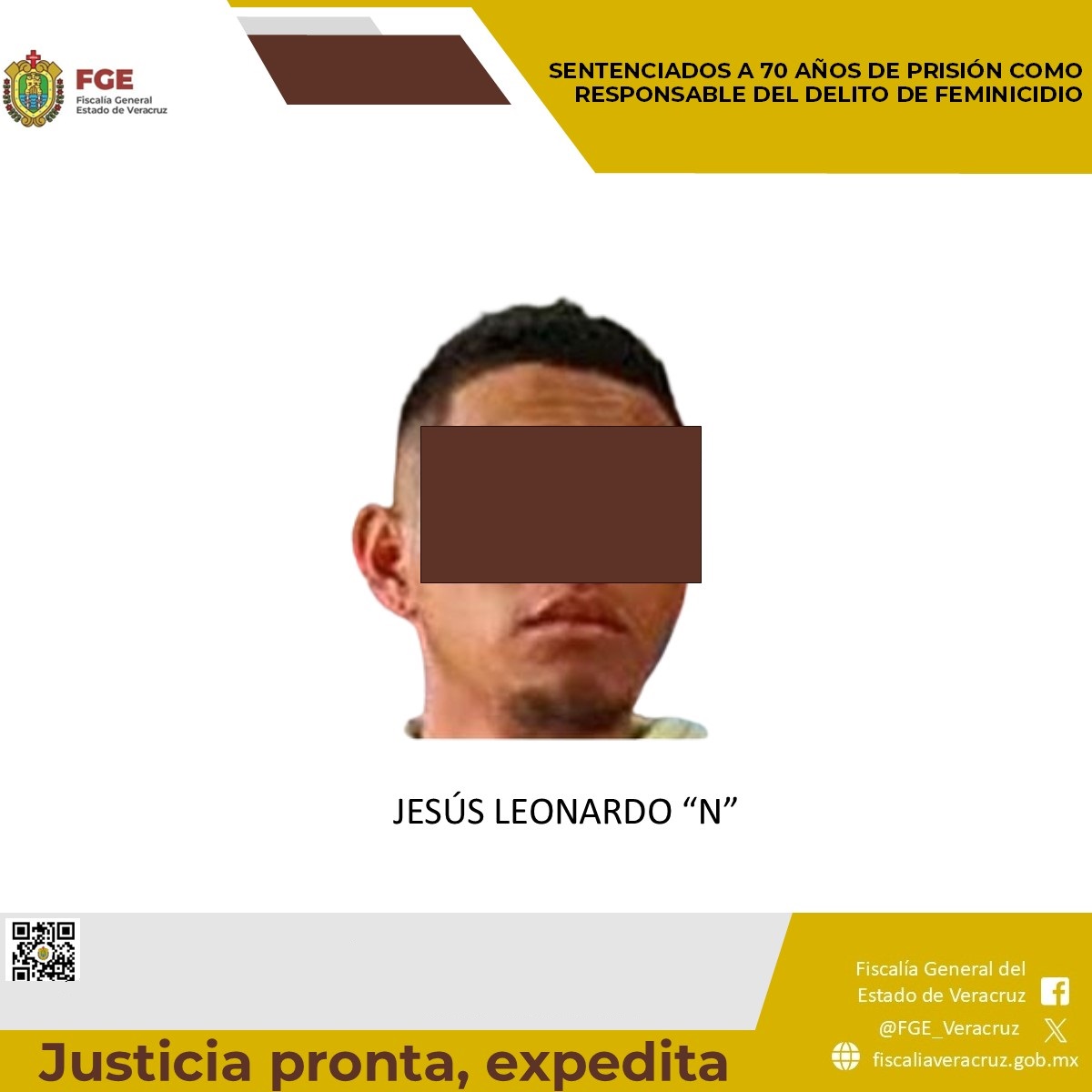 𝗙𝗶𝘀𝗰𝗮𝗹𝗶́𝗮 𝗱𝗲 𝗩𝗲𝗿𝗮𝗰𝗿𝘂𝘇 𝗹𝗼𝗴𝗿𝗮 𝘀𝗲𝗻𝘁𝗲𝗻𝗰𝗶𝗮 𝗱𝗲 𝟳𝟬 𝗮𝗻̃𝗼𝘀 𝗱𝗲 𝗽𝗿𝗶𝘀𝗶𝗼́𝗻 𝗰𝗼𝗻𝘁𝗿𝗮 𝗳𝗲𝗺𝗶𝗻𝗶𝗰𝗶𝗱𝗮 𝗲𝗻 𝗩𝗲𝗿𝗮𝗰𝗿𝘂𝘇