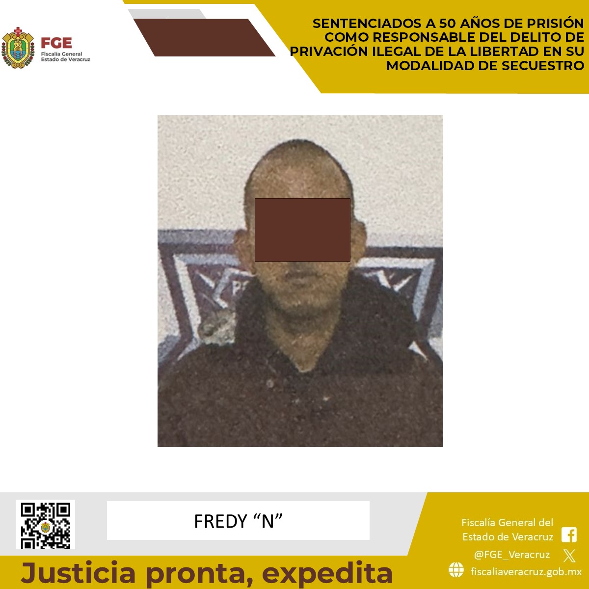 𝗙𝗚𝗘 𝗹𝗼𝗴𝗿𝗮 𝘀𝗲𝗻𝘁𝗲𝗻𝗰𝗶𝗮 𝗱𝗲 𝟱𝟬 𝗮𝗻̃𝗼𝘀 𝗲𝗻 𝗰𝗼𝗻𝘁𝗿𝗮 𝗱𝗲 𝘀𝗲𝗰𝘂𝗲𝘀𝘁𝗿𝗮𝗱𝗼𝗿 𝗲𝗻 𝗝𝗮𝗹𝗮𝗰𝗶𝗻𝗴𝗼