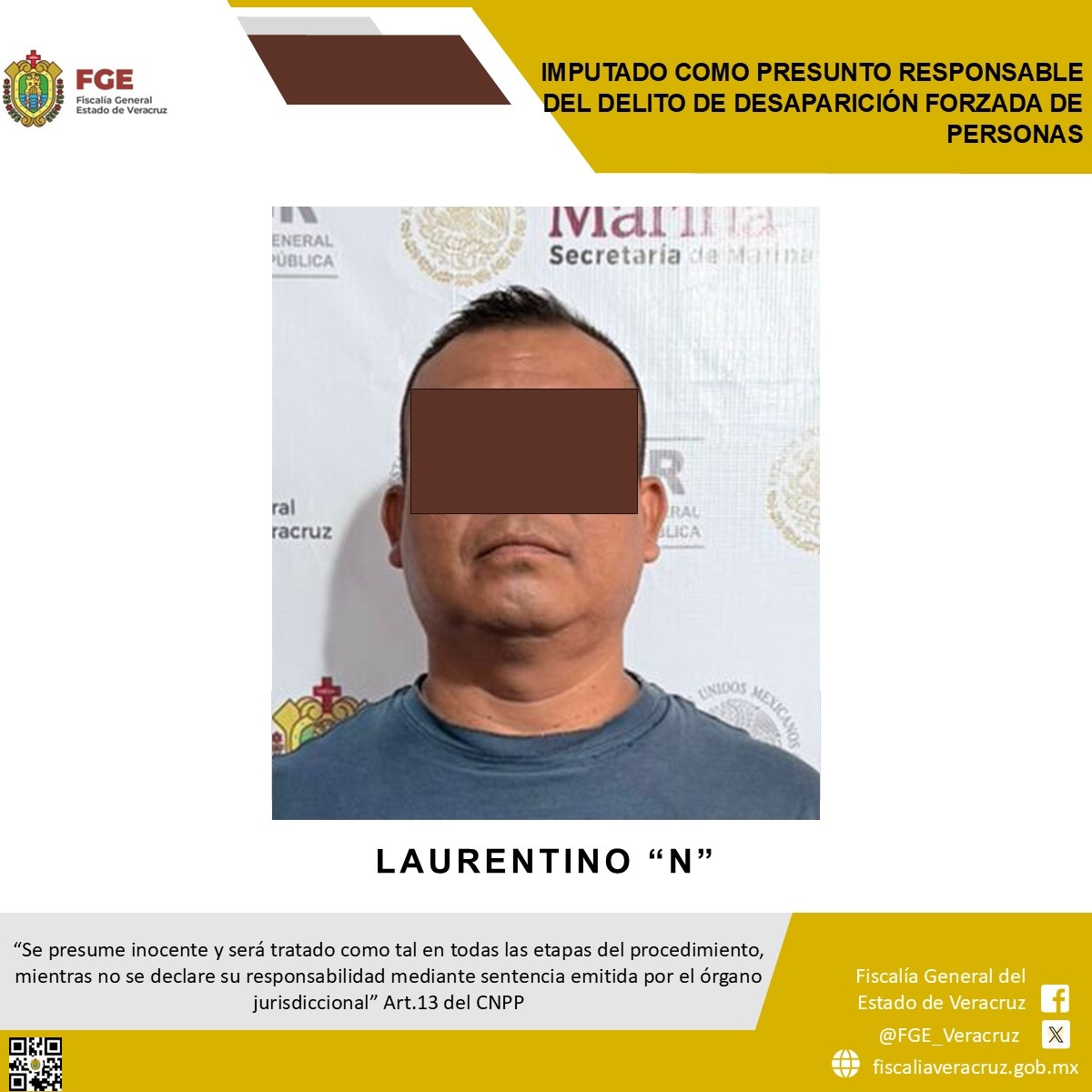 𝗙𝗶𝘀𝗰𝗮𝗹𝗶́𝗮 𝗱𝗲 𝗩𝗲𝗿𝗮𝗰𝗿𝘂𝘇 𝗹𝗼𝗴𝗿𝗮 𝗶𝗺𝗽𝘂𝘁𝗮𝗰𝗶𝗼́𝗻 𝗱𝗲 𝗽𝗿𝗲𝘀𝘂𝗻𝘁𝗼 𝗿𝗲𝘀𝗽𝗼𝗻𝘀𝗮𝗯𝗹𝗲 𝗱𝗲 𝗱𝗲𝘀𝗮𝗽𝗮𝗿𝗶𝗰𝗶𝗼́𝗻 𝗳𝗼𝗿𝘇𝗮𝗱𝗮