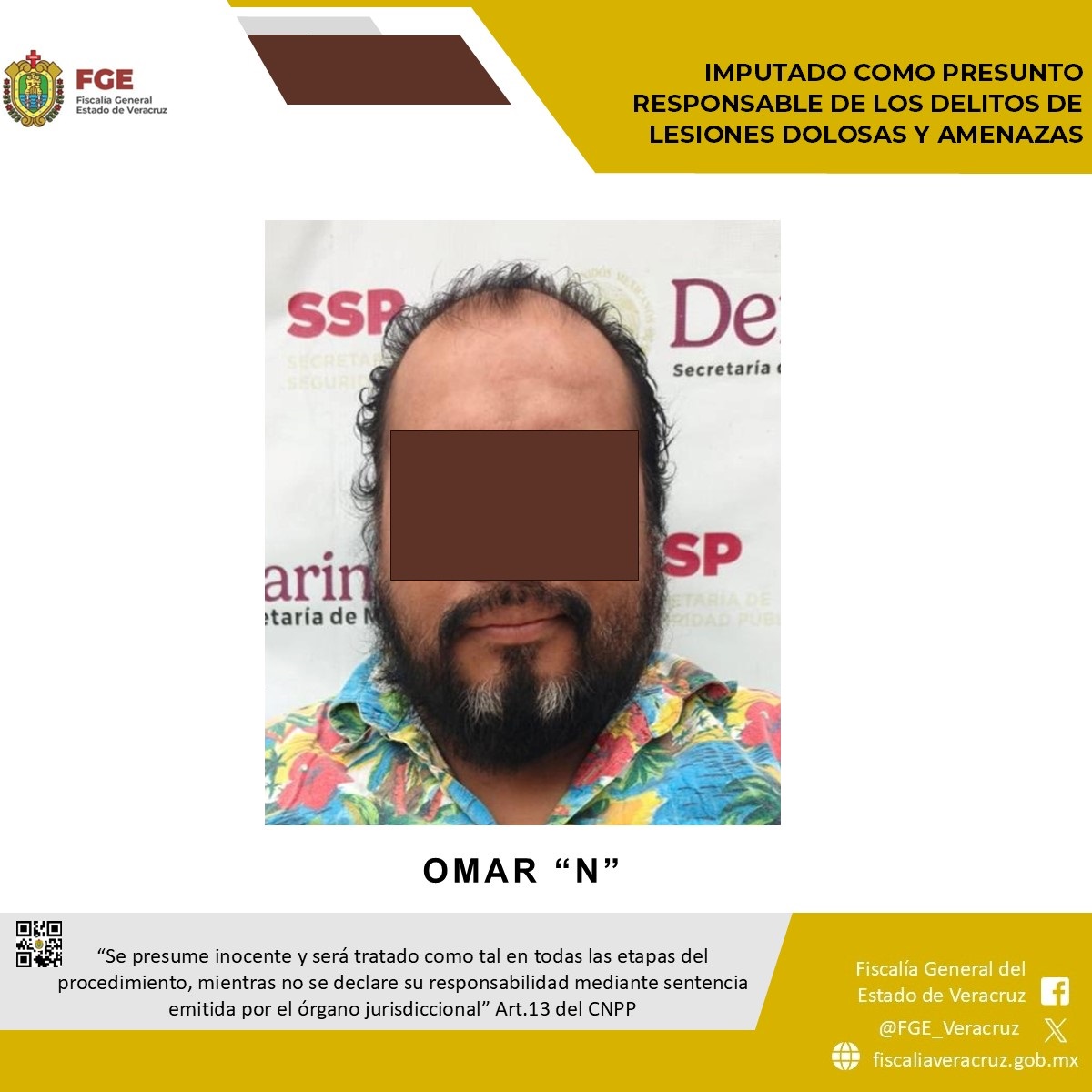 𝗙𝗶𝘀𝗰𝗮𝗹𝗶́𝗮 𝗱𝗲 𝗩𝗲𝗿𝗮𝗰𝗿𝘂𝘇 𝗶𝗺𝗽𝘂𝘁𝗮 𝗮 𝗽𝗿𝗲𝘀𝘂𝗻𝘁𝗼 𝗮𝗴𝗿𝗲𝘀𝗼𝗿 𝗽𝗼𝗿 𝗹𝗲𝘀𝗶𝗼𝗻𝗲𝘀 𝘆 𝗮𝗺𝗲𝗻𝗮𝘇𝗮𝘀 𝗲𝗻 𝗖𝗼́𝗿𝗱𝗼𝗯𝗮