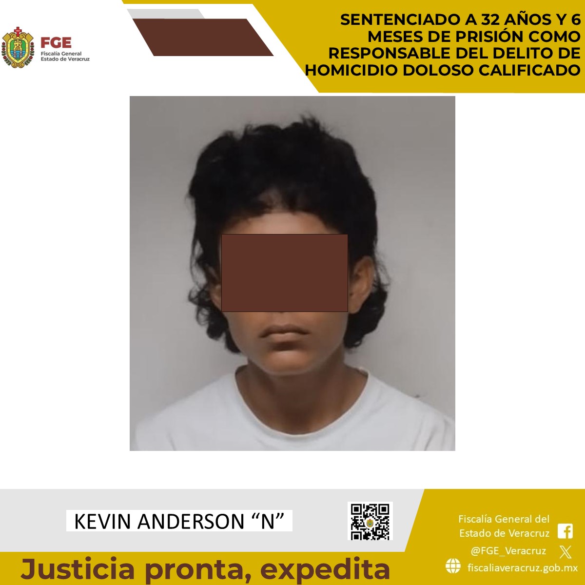 𝗙𝗶𝘀𝗰𝗮𝗹𝗶́𝗮 𝗱𝗲 𝗩𝗲𝗿𝗮𝗰𝗿𝘂𝘇 𝗹𝗼𝗴𝗿𝗮 𝘀𝗲𝗻𝘁𝗲𝗻𝗰𝗶𝗮 𝗱𝗲 𝟯𝟮 𝗮𝗻̃𝗼𝘀 𝗱𝗲 𝗽𝗿𝗶𝘀𝗶𝗼́𝗻 𝗰𝗼𝗻𝘁𝗿𝗮 𝗵𝗼𝗺𝗶𝗰𝗶𝗱𝗮 𝗲𝗻 𝗹𝗮 𝗰𝗶𝘂𝗱𝗮𝗱 𝗱𝗲 𝗩𝗲𝗿𝗮𝗰𝗿𝘂𝘇