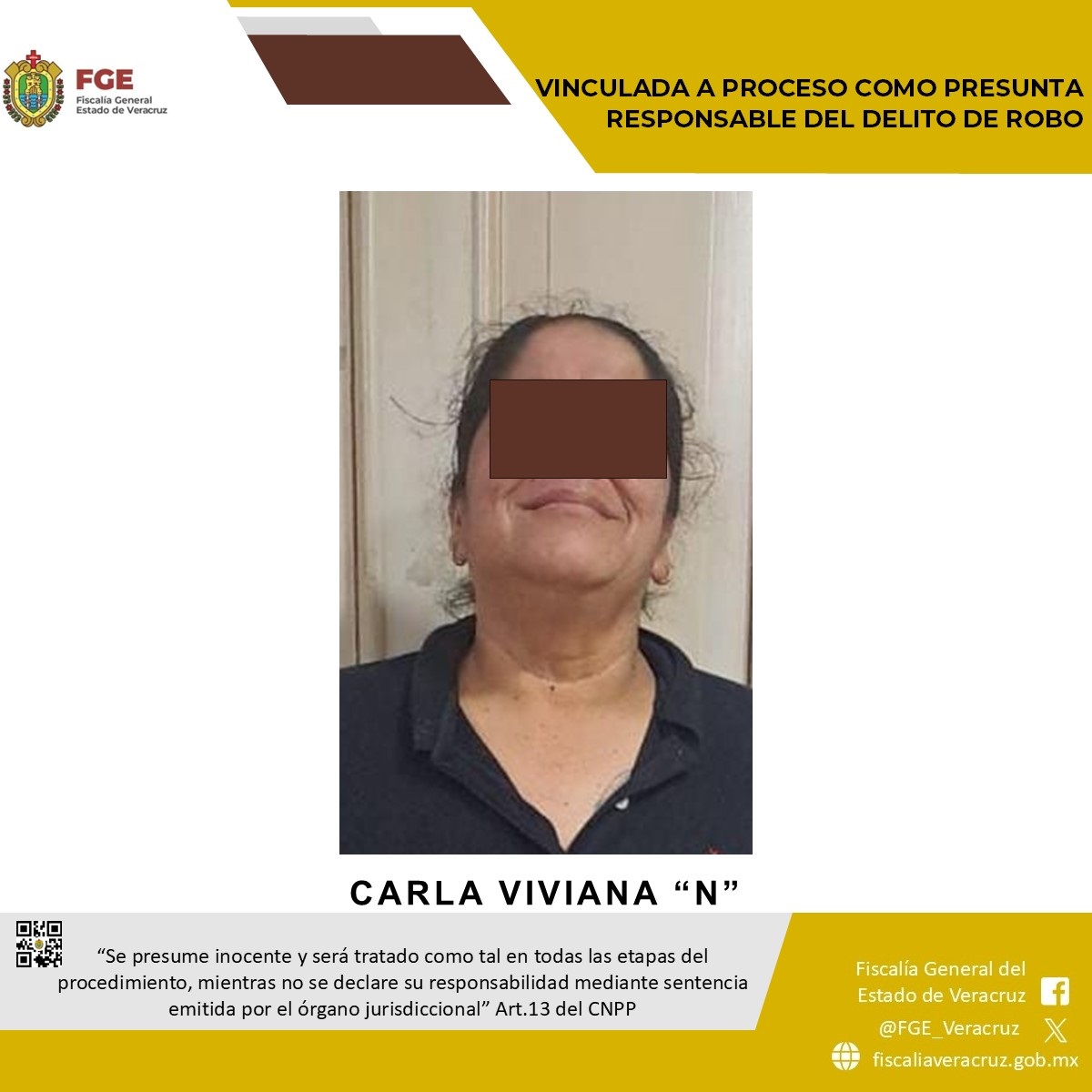 𝗙𝗶𝘀𝗰𝗮𝗹𝗶́𝗮 𝗱𝗲 𝗩𝗲𝗿𝗮𝗰𝗿𝘂𝘇 𝗹𝗼𝗴𝗿𝗮 𝘃𝗶𝗻𝗰𝘂𝗹𝗮𝗰𝗶𝗼́𝗻 𝗰𝗼𝗻𝘁𝗿𝗮 𝗽𝗿𝗲𝘀𝘂𝗻𝘁𝗮 𝗿𝗲𝘀𝗽𝗼𝗻𝘀𝗮𝗯𝗹𝗲 𝗱𝗲𝗹 𝗱𝗲𝗹𝗶𝘁𝗼 𝗱𝗲 𝗿𝗼𝗯𝗼 𝗲𝗻 𝗕𝗼𝗰𝗮 𝗱𝗲𝗹 𝗥𝗶́𝗼