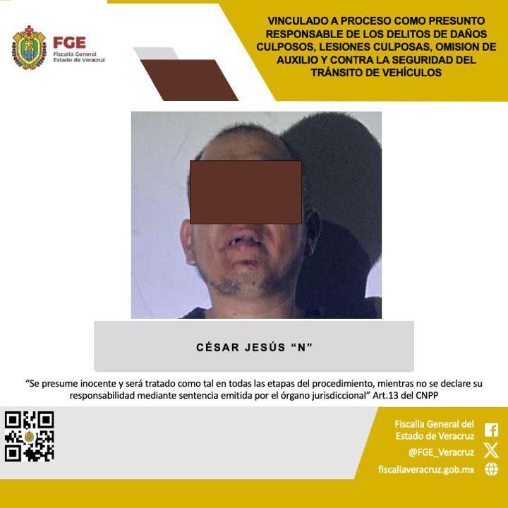 𝗖𝗲𝗿𝗼 𝗶𝗺𝗽𝘂𝗻𝗶𝗱𝗮𝗱: 𝗙𝗶𝘀𝗰𝗮𝗹𝗶́𝗮 𝗱𝗲 𝗩𝗲𝗿𝗮𝗰𝗿𝘂𝘇 𝗹𝗼𝗴𝗿𝗮 𝘃𝗶𝗻𝗰𝘂𝗹𝗮𝗰𝗶𝗼́𝗻 𝗮 𝗽𝗿𝗼𝗰𝗲𝘀𝗼 𝗱𝗲 𝗰𝗼𝗻𝗱𝘂𝗰𝘁𝗼𝗿 𝗱𝗲 𝘁𝗿𝗮́𝗶𝗹𝗲𝗿 𝗽𝗼𝗿 𝗱𝗮𝗻̃𝗼𝘀 𝘆 𝗹𝗲𝘀𝗶𝗼𝗻𝗲𝘀 𝗲𝗻 𝗰𝗮𝘀𝗲𝘁𝗮 𝗱𝗲 𝗟𝗮 𝗔𝗻𝘁𝗶𝗴𝘂𝗮