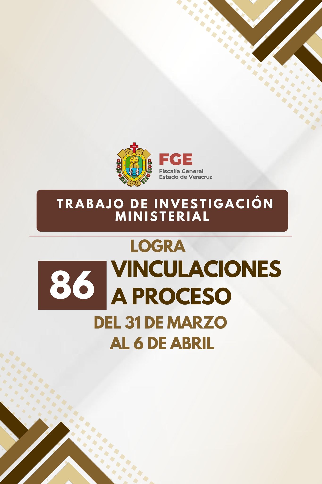 𝗙𝗶𝘀𝗰𝗮𝗹𝗶́𝗮 𝗶𝗻𝘁𝗲𝗻𝘀𝗶𝗳𝗶𝗰𝗮 𝗰𝗼𝗺𝗯𝗮𝘁𝗲 𝗮𝗹 𝗰𝗿𝗶𝗺𝗲𝗻 𝗰𝗼𝗻 𝟴𝟲 𝘃𝗶𝗻𝗰𝘂𝗹𝗮𝗰𝗶𝗼𝗻𝗲𝘀 𝗮 𝗽𝗿𝗼𝗰𝗲𝘀𝗼 𝗲𝗻 𝘂𝗻𝗮 𝘀𝗲𝗺𝗮𝗻𝗮