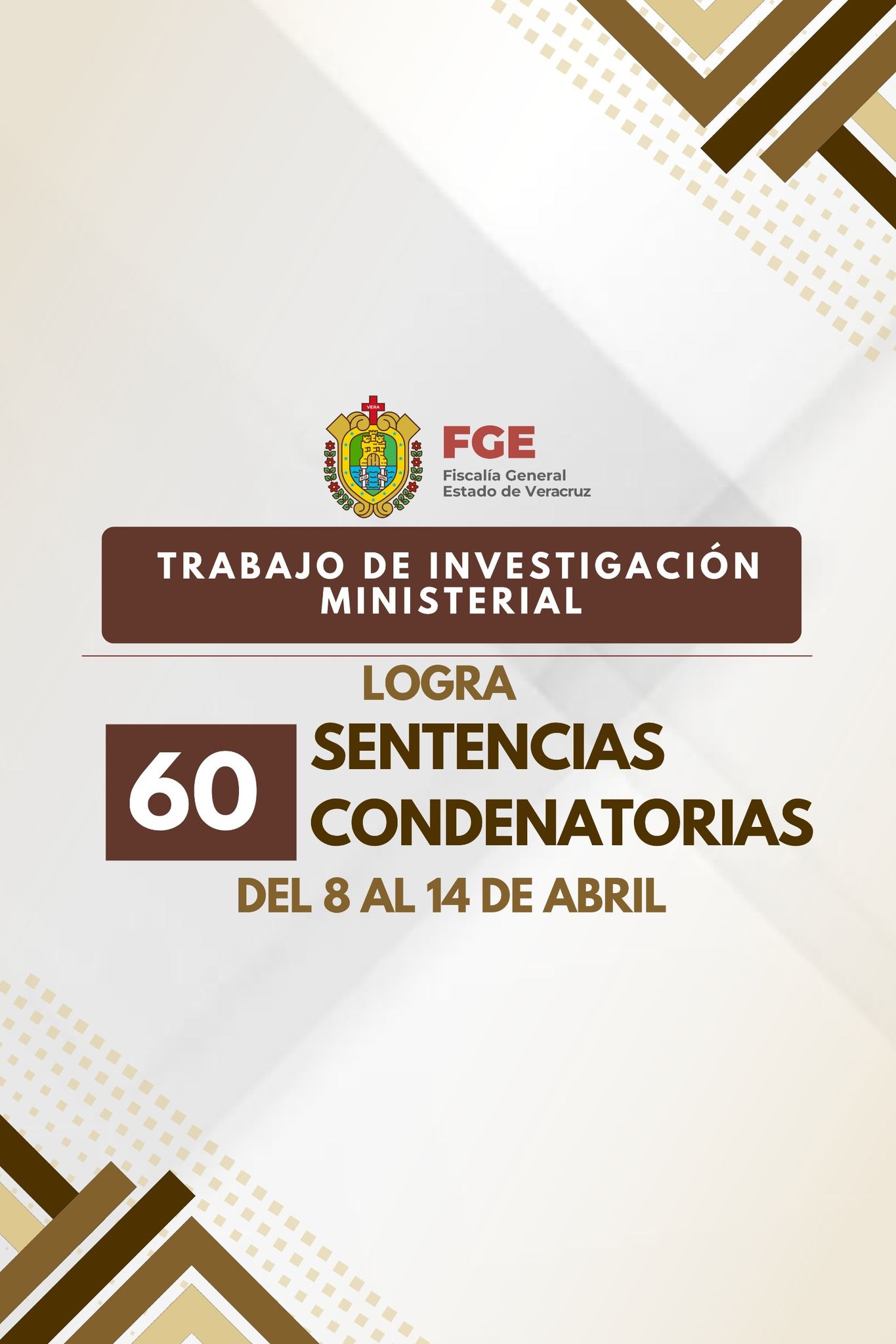 𝗙𝗶𝘀𝗰𝗮𝗹𝗶́𝗮 𝗚𝗲𝗻𝗲𝗿𝗮𝗹 𝗱𝗲𝗹 𝗘𝘀𝘁𝗮𝗱𝗼 𝗱𝗲 𝗩𝗲𝗿𝗮𝗰𝗿𝘂𝘇 𝗿𝗲𝗽𝗼𝗿𝘁𝗮 𝟲𝟬 𝘀𝗲𝗻𝘁𝗲𝗻𝗰𝗶𝗮𝘀 𝗰𝗼𝗻𝗱𝗲𝗻𝗮𝘁𝗼𝗿𝗶𝗮𝘀 𝗲𝗻 𝘂𝗻𝗮 𝘀𝗲𝗺𝗮𝗻𝗮