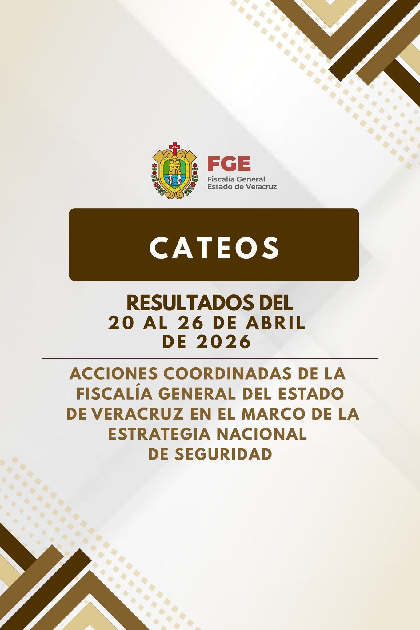 𝗙𝗶𝘀𝗰𝗮𝗹𝗶́𝗮 𝗱𝗲 𝗩𝗲𝗿𝗮𝗰𝗿𝘂𝘇 𝗱𝗲𝘁𝗶𝗲𝗻𝗲 𝗮 𝟯𝟬 𝗽𝗲𝗿𝘀𝗼𝗻𝗮𝘀 𝘁𝗿𝗮𝘀 𝟰𝟯 𝗰𝗮𝘁𝗲𝗼𝘀 𝗰𝗼𝗼𝗿𝗱𝗶𝗻𝗮𝗱𝗼𝘀 𝗲𝗻 𝟯𝟴 𝗺𝘂𝗻𝗶𝗰𝗶𝗽𝗶𝗼𝘀