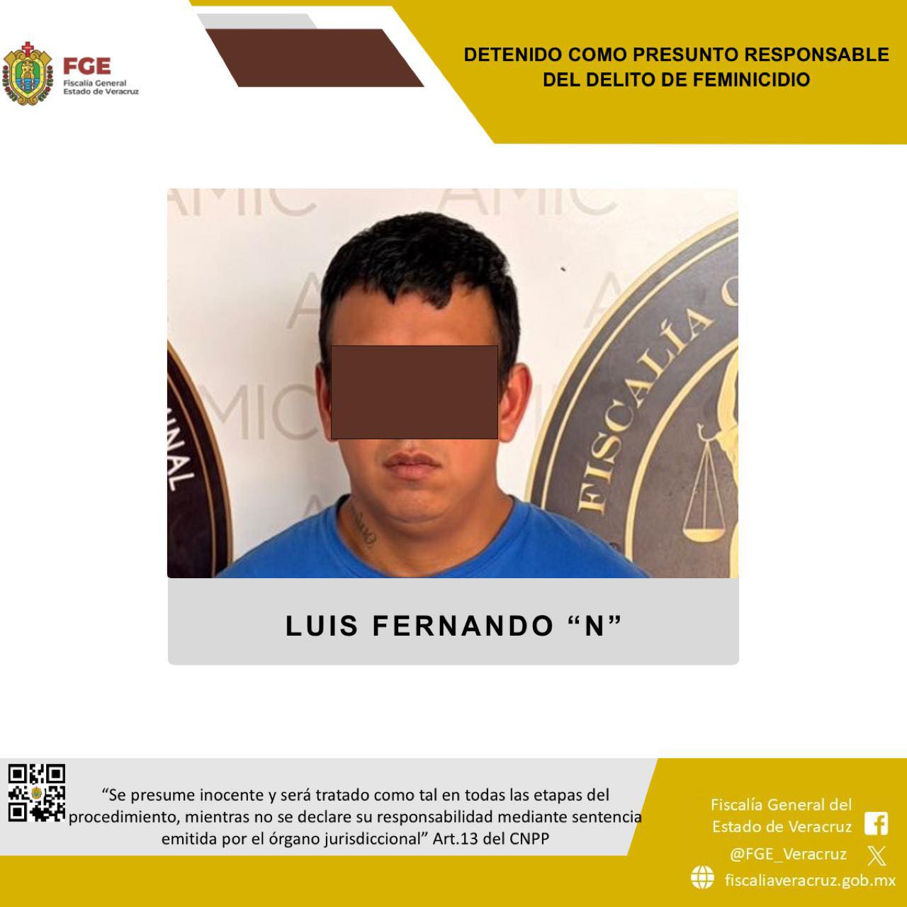 𝗣𝗿𝗶𝘀𝗶𝗼́𝗻 𝗽𝗿𝗲𝘃𝗲𝗻𝘁𝗶𝘃𝗮 𝗮 𝗽𝗿𝗲𝘀𝘂𝗻𝘁𝗼 𝗳𝗲𝗺𝗶𝗻𝗶𝗰𝗶𝗱𝗮 𝗱𝗲𝘁𝗲𝗻𝗶𝗱𝗼 𝗲𝗻 𝗔𝗿𝗶𝘇𝗼𝗻𝗮; 𝗙𝗶𝘀𝗰𝗮𝗹𝗶́𝗮 𝗱𝗲 𝗩𝗲𝗿𝗮𝗰𝗿𝘂𝘇 𝗮𝘃𝗮𝗻𝘇𝗮 𝗲𝗻 𝗰𝗮𝘀𝗼 𝗼𝗰𝘂𝗿𝗿𝗶𝗱𝗼 𝗲𝗻 𝗣𝗼𝘇𝗮 𝗥𝗶𝗰𝗮