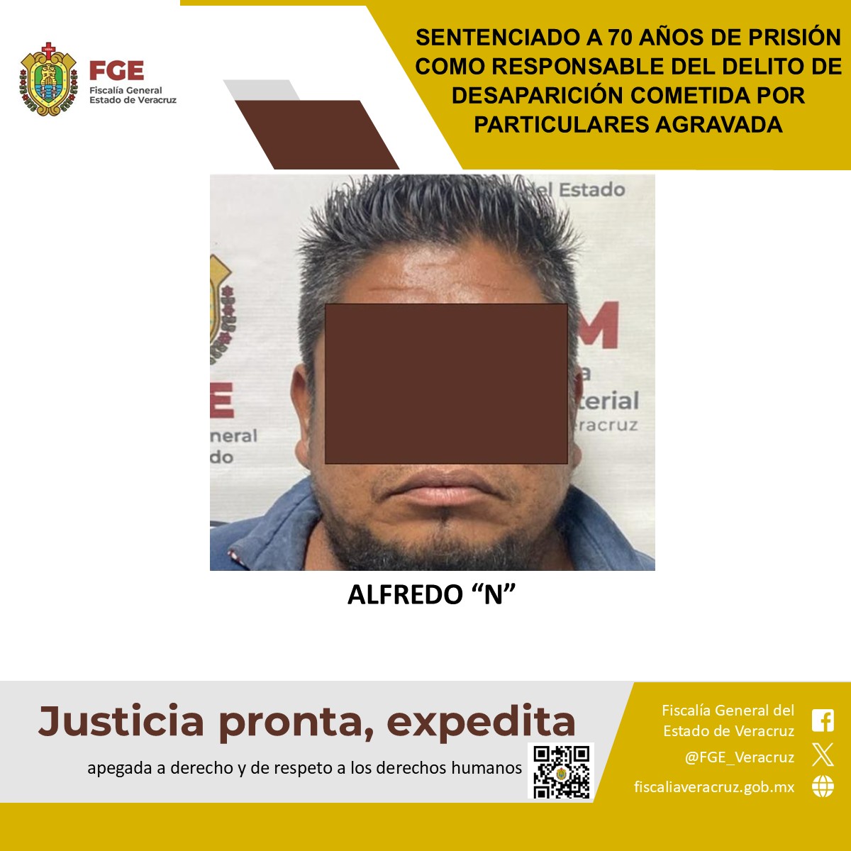 𝗟𝗼𝗴𝗿𝗮 𝗙𝗚𝗘 𝗩𝗲𝗿𝗮𝗰𝗿𝘂𝘇 𝘀𝗲𝗻𝘁𝗲𝗻𝗰𝗶𝗮 𝗵𝗶𝘀𝘁𝗼́𝗿𝗶𝗰𝗮 𝗽𝗼𝗿 𝗱𝗲𝘀𝗮𝗽𝗮𝗿𝗶𝗰𝗶𝗼́𝗻 𝗰𝗼𝗺𝗲𝘁𝗶𝗱𝗮 𝗽𝗼𝗿 𝗽𝗮𝗿𝘁𝗶𝗰𝘂𝗹𝗮𝗿𝗲𝘀 𝗲𝗻 𝗫𝗮𝗹𝗮𝗽𝗮