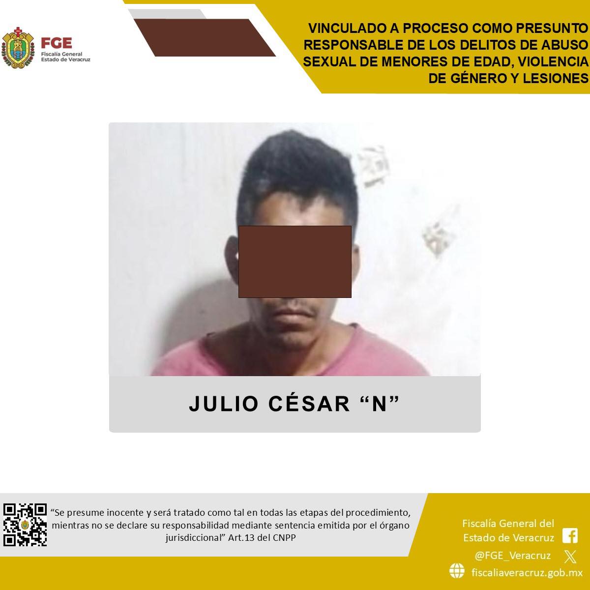 𝗝𝘂𝗲𝘇 𝗱𝗶𝗰𝘁𝗮 𝗽𝗿𝗶𝘀𝗶𝗼́𝗻 𝗽𝗿𝗲𝘃𝗲𝗻𝘁𝗶𝘃𝗮 𝗰𝗼𝗻𝘁𝗿𝗮 𝗽𝗿𝗲𝘀𝘂𝗻𝘁𝗼 𝗮𝗴𝗿𝗲𝘀𝗼𝗿 𝘀𝗲𝘅𝘂𝗮𝗹 𝗲𝗻 𝗹𝗮 𝗰𝗶𝘂𝗱𝗮𝗱 𝗱𝗲 𝗩𝗲𝗿𝗮𝗰𝗿𝘂𝘇