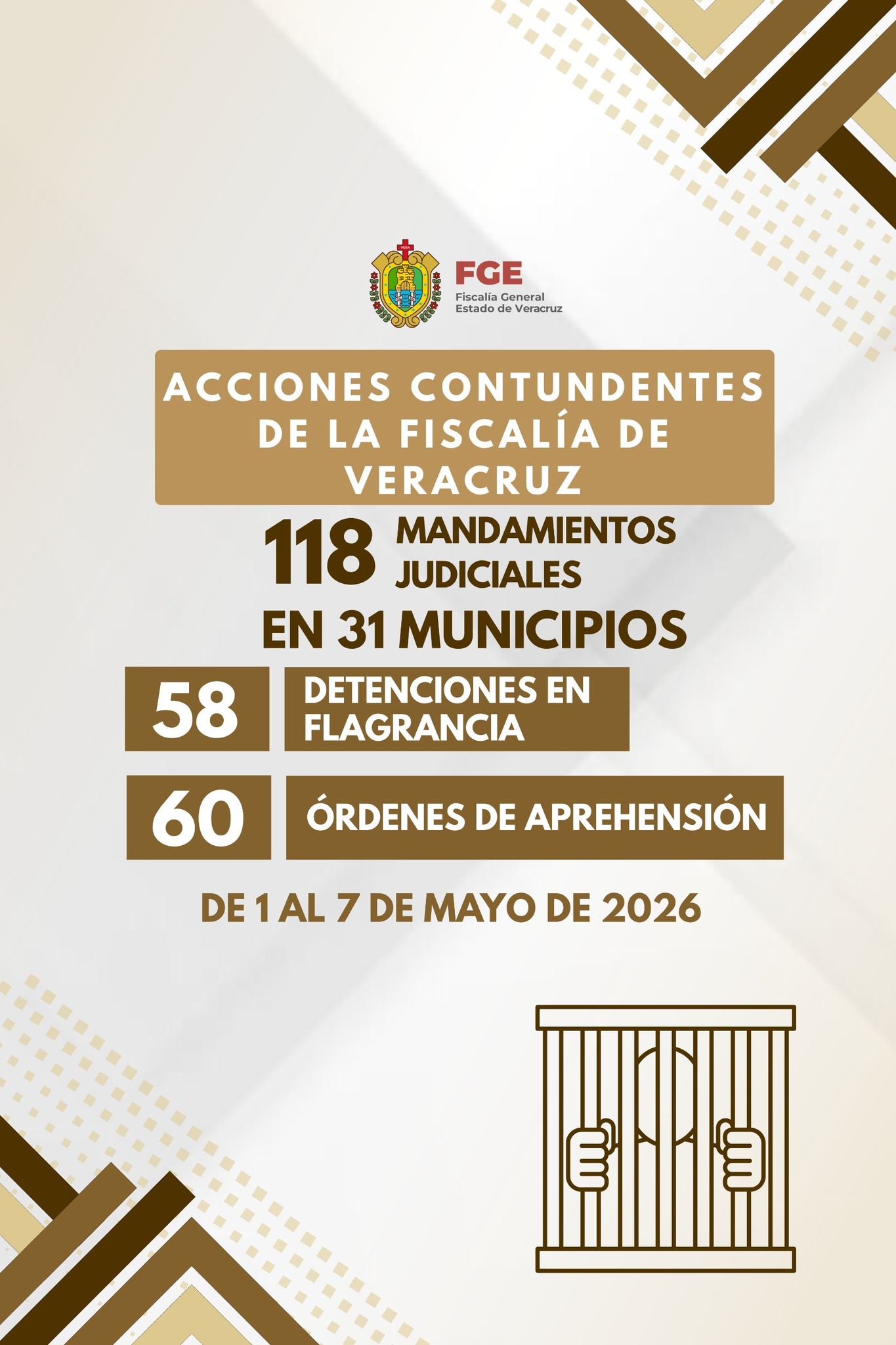 𝗣𝗼𝗹𝗶𝗰𝗶́𝗮 𝗠𝗶𝗻𝗶𝘀𝘁𝗲𝗿𝗶𝗮𝗹 𝗲𝗷𝗲𝗰𝘂𝘁𝗮 𝟲𝟬 𝗼́𝗿𝗱𝗲𝗻𝗲𝘀 𝗱𝗲 𝗮𝗽𝗿𝗲𝗵𝗲𝗻𝘀𝗶𝗼́𝗻 𝘆 𝗹𝗼𝗴𝗿𝗮 𝟱𝟴 𝗱𝗲𝘁𝗲𝗻𝗰𝗶𝗼𝗻𝗲𝘀 𝗲𝗻 𝗳𝗹𝗮𝗴𝗿𝗮𝗻𝗰𝗶𝗮 𝗲𝗻 𝘂𝗻𝗮 𝘀𝗲𝗺𝗮𝗻𝗮 𝗲𝗻 𝟯𝟭 𝗺𝘂𝗻𝗶𝗰𝗶𝗽𝗶𝗼𝘀