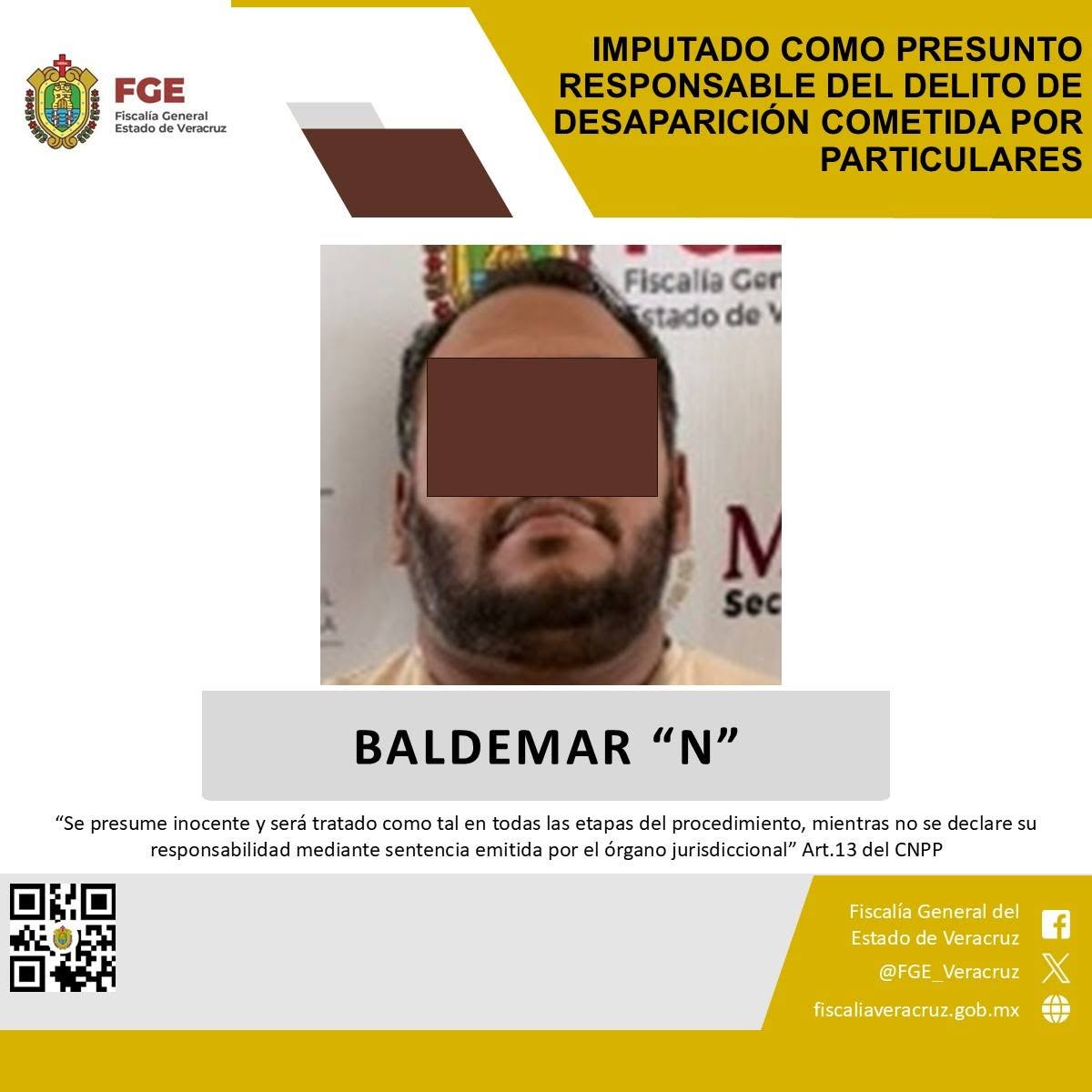 𝗜𝗺𝗽𝘂𝘁𝗮𝗻 𝗮 𝗽𝗿𝗲𝘀𝘂𝗻𝘁𝗼 𝗿𝗲𝘀𝗽𝗼𝗻𝘀𝗮𝗯𝗹𝗲 𝗱𝗲 𝗱𝗲𝘀𝗮𝗽𝗮𝗿𝗶𝗰𝗶𝗼́𝗻 𝗲𝗻 𝗫𝗮𝗹𝗮𝗽𝗮; 𝗱𝗶𝗰𝘁𝗮𝗻 𝗽𝗿𝗶𝘀𝗶𝗼́𝗻 𝗽𝗿𝗲𝘃𝗲𝗻𝘁𝗶𝘃𝗮 𝗼𝗳𝗶𝗰𝗶𝗼𝘀𝗮