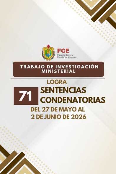 𝗦𝗲𝗻𝘁𝗲𝗻𝗰𝗶𝗮𝘀 𝗽𝗼𝗿 𝘀𝗲𝗰𝘂𝗲𝘀𝘁𝗿𝗼, 𝗵𝗼𝗺𝗶𝗰𝗶𝗱𝗶𝗼, 𝗽𝗲𝗱𝗲𝗿𝗮𝘀𝘁𝗶𝗮 𝘆 𝗼𝘁𝗿𝗼𝘀 𝗱𝗲𝗹𝗶𝘁𝗼𝘀: 𝗙𝗚𝗘 𝗩𝗲𝗿𝗮𝗰𝗿𝘂𝘇 𝗹𝗼𝗴𝗿𝗮 𝟳𝟭 𝗰𝗼𝗻𝗱𝗲𝗻𝗮𝘀 𝗲𝗻 𝘂𝗻𝗮 𝘀𝗲𝗺𝗮𝗻𝗮