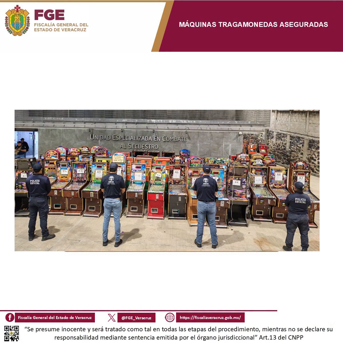 𝗚𝗼𝗹𝗽𝗲 𝗮 𝗹𝗮 𝗲𝘅𝘁𝗼𝗿𝘀𝗶𝗼́𝗻: 𝗮𝘀𝗲𝗴𝘂𝗿𝗮𝗻 𝟳𝟭 𝗺𝗮́𝗾𝘂𝗶𝗻𝗮𝘀 𝘁𝗿𝗮𝗴𝗮𝗺𝗼𝗻𝗲𝗱𝗮𝘀 𝗲𝗻 𝗰𝘂𝗮𝘁𝗿𝗼 𝗺𝘂𝗻𝗶𝗰𝗶𝗽𝗶𝗼𝘀 𝗱𝗲 𝗩𝗲𝗿𝗮𝗰𝗿𝘂𝘇