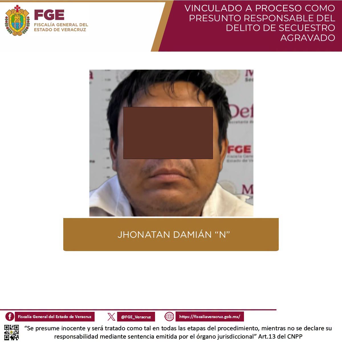 𝗣𝗿𝗲𝘀𝘂𝗻𝘁𝗼 𝘀𝗲𝗰𝘂𝗲𝘀𝘁𝗿𝗮𝗱𝗼𝗿 𝗰𝗮𝗽𝘁𝘂𝗿𝗮𝗱𝗼 𝗲𝗻 𝗧𝗮𝗺𝗮𝘂𝗹𝗶𝗽𝗮𝘀 𝗲𝘀 𝘃𝗶𝗻𝗰𝘂𝗹𝗮𝗱𝗼 𝗮 𝗽𝗿𝗼𝗰𝗲𝘀𝗼 𝗽𝗼𝗿 𝗰𝗿𝗶𝗺𝗲𝗻 𝗲𝗻 𝗠𝗼𝗹𝗼𝗮𝗰𝗮́𝗻, 𝗩𝗲𝗿𝗮𝗰𝗿𝘂𝘇