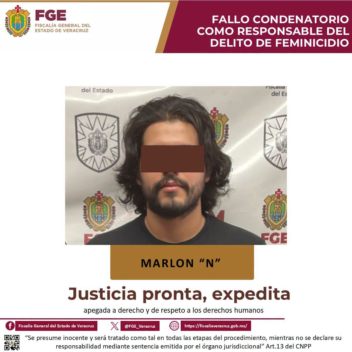 𝗝𝘂𝘀𝘁𝗶𝗰𝗶𝗮 𝗲𝗻 𝗩𝗲𝗿𝗮𝗰𝗿𝘂𝘇: 𝗙𝗚𝗘 𝗹𝗼𝗴𝗿𝗮 𝗳𝗮𝗹𝗹𝗼 𝗰𝗼𝗻𝗱𝗲𝗻𝗮𝘁𝗼𝗿𝗶𝗼 𝗰𝗼𝗻𝘁𝗿𝗮 𝗠𝗮𝗿𝗹𝗼𝗻 “𝗡” 𝗽𝗼𝗿 𝗲𝗹 𝗱𝗲𝗹𝗶𝘁𝗼 𝗱𝗲 𝗳𝗲𝗺𝗶𝗻𝗶𝗰𝗶𝗱𝗶𝗼