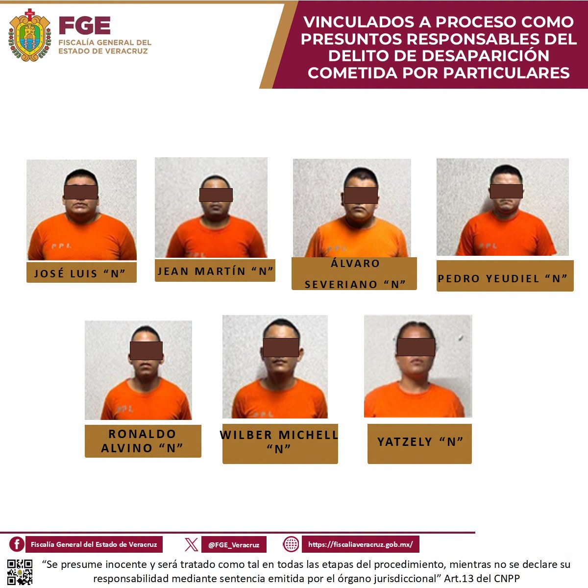 𝗩𝗶𝗻𝗰𝘂𝗹𝗮𝗻 𝗮 𝗽𝗿𝗼𝗰𝗲𝘀𝗼 𝗮 𝘀𝗶𝗲𝘁𝗲 𝗽𝗲𝗿𝘀𝗼𝗻𝗮𝘀 𝗽𝗼𝗿 𝗱𝗲𝘀𝗮𝗽𝗮𝗿𝗶𝗰𝗶𝗼́𝗻 𝗰𝗼𝗺𝗲𝘁𝗶𝗱𝗮 𝗽𝗼𝗿 𝗽𝗮𝗿𝘁𝗶𝗰𝘂𝗹𝗮𝗿𝗲𝘀 𝗲𝗻 𝗣𝗼𝘇𝗮 𝗥𝗶𝗰𝗮