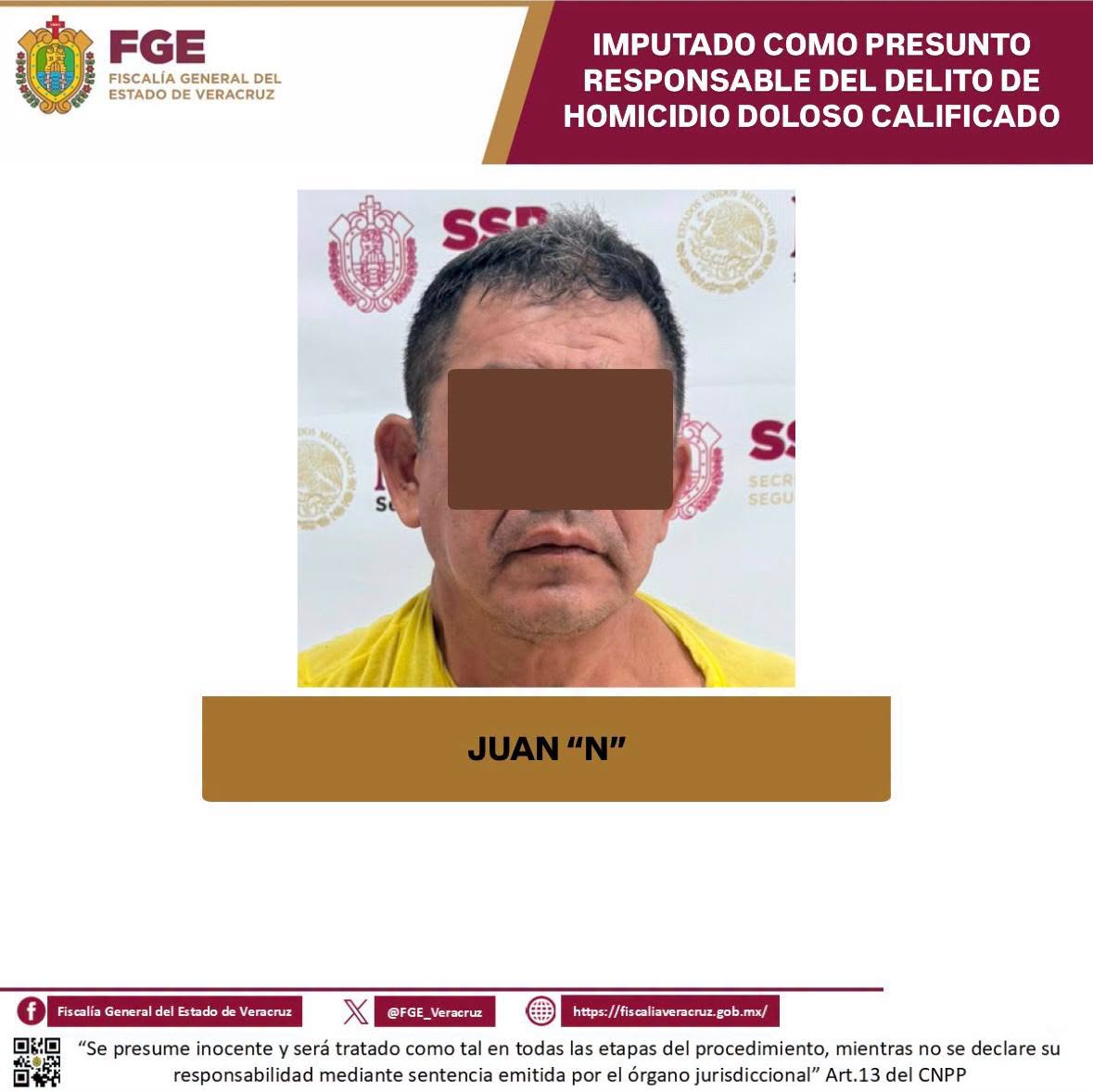 𝗣𝗿𝗶𝘀𝗶𝗼́𝗻 𝗽𝗿𝗲𝘃𝗲𝗻𝘁𝗶𝘃𝗮 𝗼𝗳𝗶𝗰𝗶𝗼𝘀𝗮 𝗮 𝗽𝗿𝗲𝘀𝘂𝗻𝘁𝗼 𝗿𝗲𝘀𝗽𝗼𝗻𝘀𝗮𝗯𝗹𝗲 𝗱𝗲 𝗵𝗼𝗺𝗶𝗰𝗶𝗱𝗶𝗼 𝗱𝗼𝗹𝗼𝘀𝗼 𝗰𝗮𝗹𝗶𝗳𝗶𝗰𝗮𝗱𝗼 𝗲𝗻 𝗩𝗲𝗿𝗮𝗰𝗿𝘂𝘇