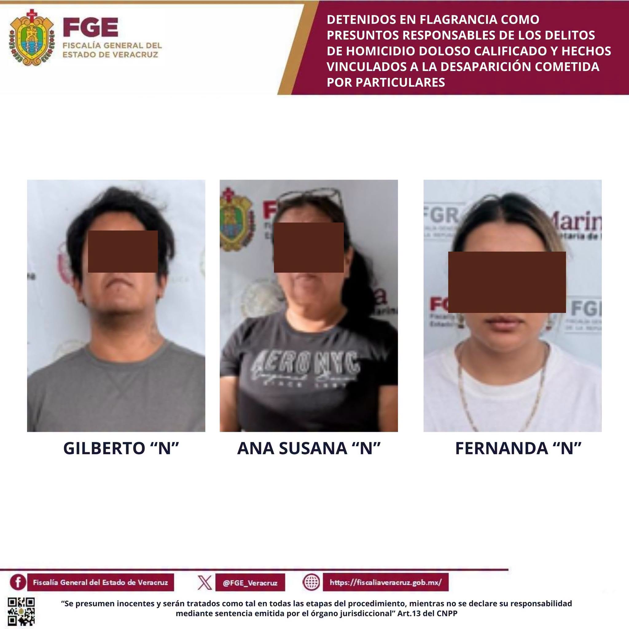 𝗧𝗿𝗲𝘀 𝗽𝗲𝗿𝘀𝗼𝗻𝗮𝘀 𝗱𝗲𝘁𝗲𝗻𝗶𝗱𝗮𝘀 𝗲𝗻 𝗶𝗻𝘃𝗲𝘀𝘁𝗶𝗴𝗮𝗰𝗶𝗼́𝗻 𝗽𝗼𝗿 𝗱𝗲𝘀𝗮𝗽𝗮𝗿𝗶𝗰𝗶𝗼́𝗻 𝘆 𝗺𝘂𝗲𝗿𝘁𝗲 𝗱𝗲 𝘂𝗻 𝗺𝗲𝗻𝗼𝗿 𝗲𝗻 𝗫𝗮𝗹𝗮𝗽𝗮