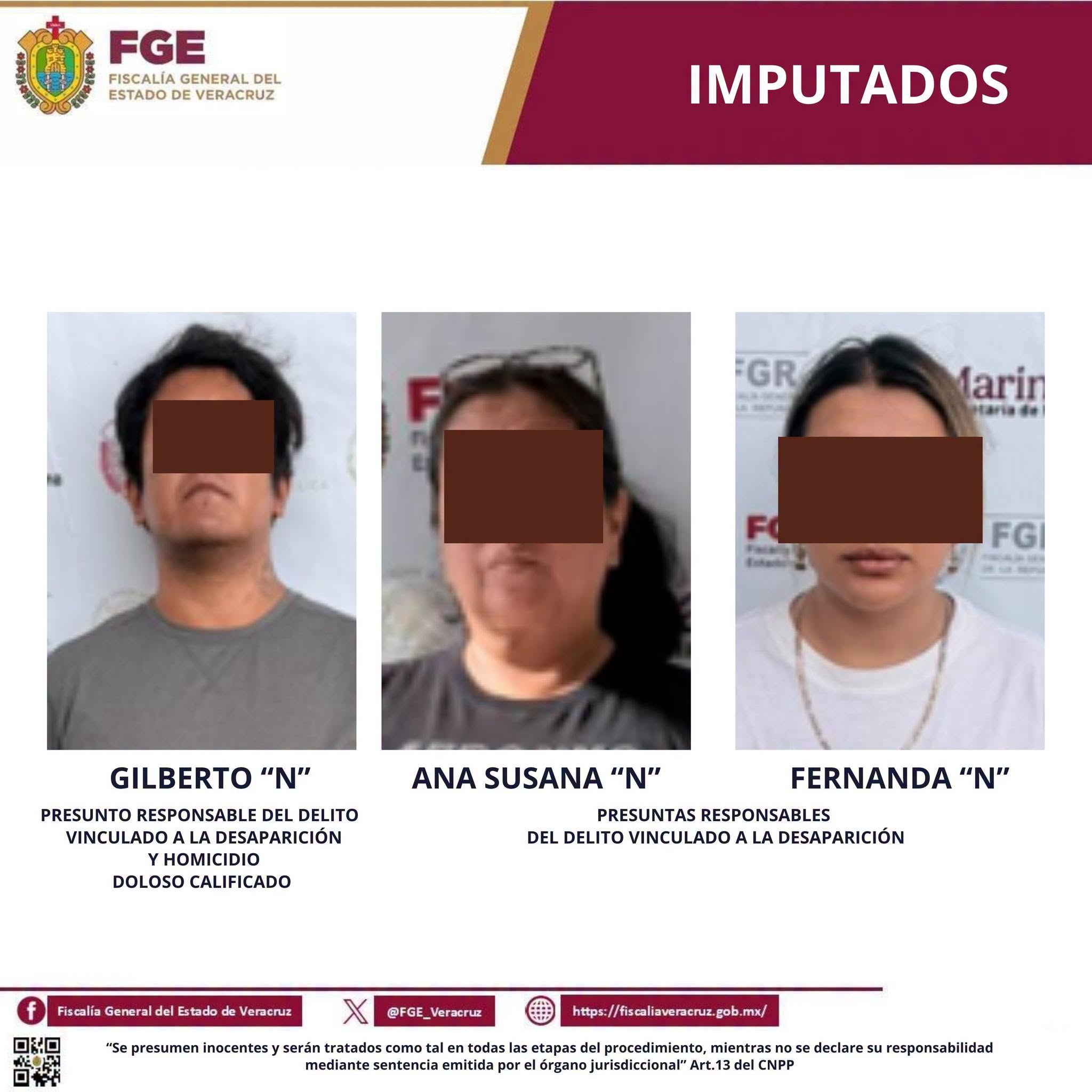 𝗜𝗺𝗽𝘂𝘁𝗮𝗻 𝗮 𝗚𝗶𝗹𝗯𝗲𝗿𝘁𝗼 “𝗡” 𝗽𝗼𝗿 𝗵𝗼𝗺𝗶𝗰𝗶𝗱𝗶𝗼 𝗱𝗼𝗹𝗼𝘀𝗼 𝗰𝗮𝗹𝗶𝗳𝗶𝗰𝗮𝗱𝗼 𝘆 𝗱𝗲𝗹𝗶𝘁𝗼 𝘃𝗶𝗻𝗰𝘂𝗹𝗮𝗱𝗼 𝗮 𝗹𝗮 𝗱𝗲𝘀𝗮𝗽𝗮𝗿𝗶𝗰𝗶𝗼́𝗻; 𝗮 𝗔𝗻𝗮 𝗦𝘂𝘀𝗮𝗻𝗮 “𝗡” 𝘆 𝗙𝗲𝗿𝗻𝗮𝗻𝗱𝗮 “𝗡”, 𝗽𝗼𝗿 𝗱𝗲𝗹𝗶𝘁𝗼 𝘃𝗶𝗻𝗰𝘂𝗹𝗮𝗱𝗼 𝗮 𝗹𝗮 𝗱𝗲𝘀𝗮𝗽𝗮𝗿𝗶𝗰𝗶𝗼́𝗻 𝗱𝗲 𝗺𝗲𝗻𝗼𝗿 𝗲𝗻 𝗫𝗮𝗹𝗮𝗽𝗮