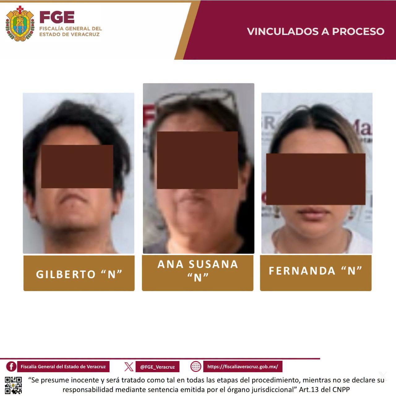 𝗘𝗻 𝗫𝗮𝗹𝗮𝗽𝗮, 𝗿𝗮𝘁𝗶𝗳𝗶𝗰𝗮𝗻 𝗽𝗿𝗶𝘀𝗶𝗼́𝗻 𝗽𝗿𝗲𝘃𝗲𝗻𝘁𝗶𝘃𝗮 𝗼𝗳𝗶𝗰𝗶𝗼𝘀𝗮 𝗲𝗻 𝗰𝗼𝗻𝘁𝗿𝗮 𝗱𝗲 𝘁𝗿𝗲𝘀 𝗽𝗲𝗿𝘀𝗼𝗻𝗮𝘀 𝗽𝗼𝗿 𝗹𝗮 𝗱𝗲𝘀𝗮𝗽𝗮𝗿𝗶𝗰𝗶𝗼́𝗻 𝗱𝗲 𝘂𝗻 𝗺𝗲𝗻𝗼𝗿; 𝘂𝗻𝗮 𝗱𝗲 𝗲𝗹𝗹𝗮𝘀, 𝗽𝗼𝗿 𝗵𝗼𝗺𝗶𝗰𝗶𝗱𝗶𝗼